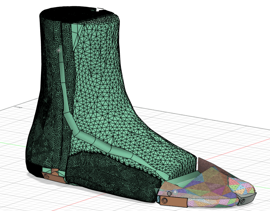 Instrumented foot model