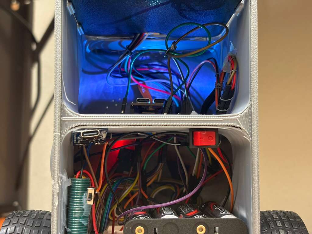Internal wiring and electronics zones