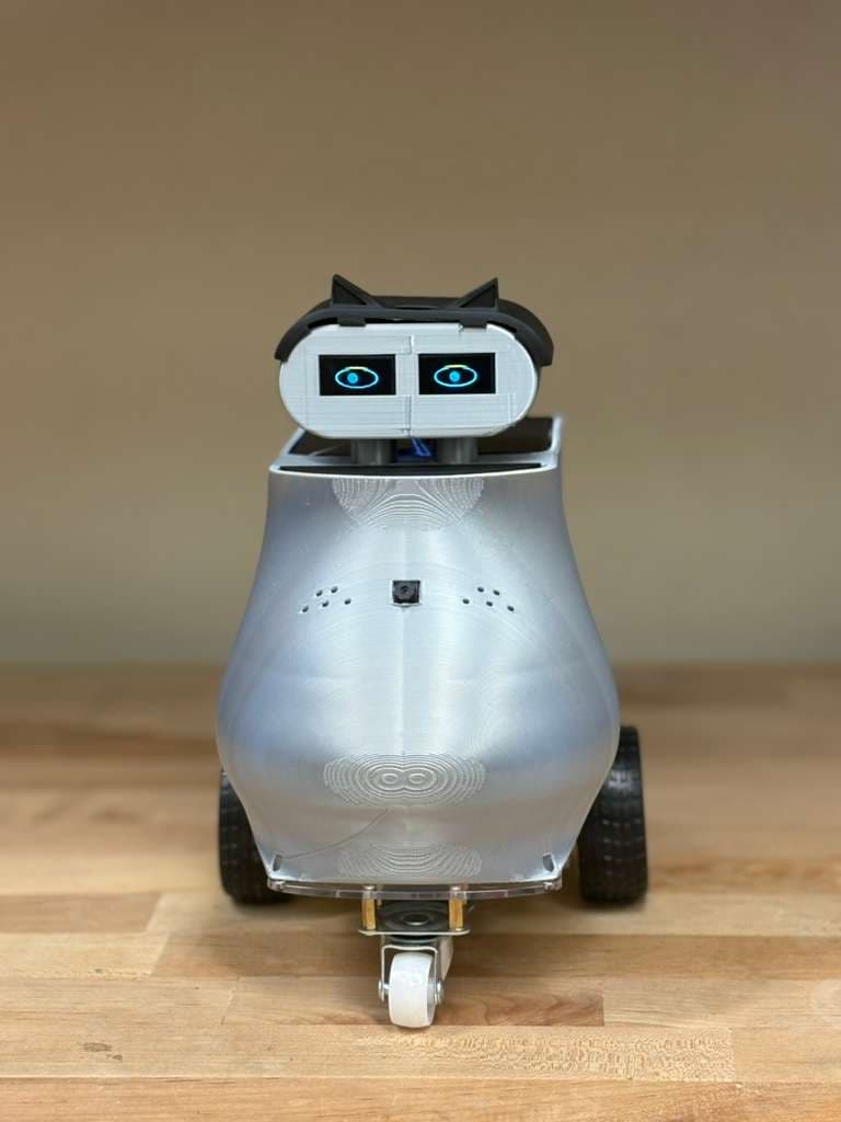 Front view of the completed robot form